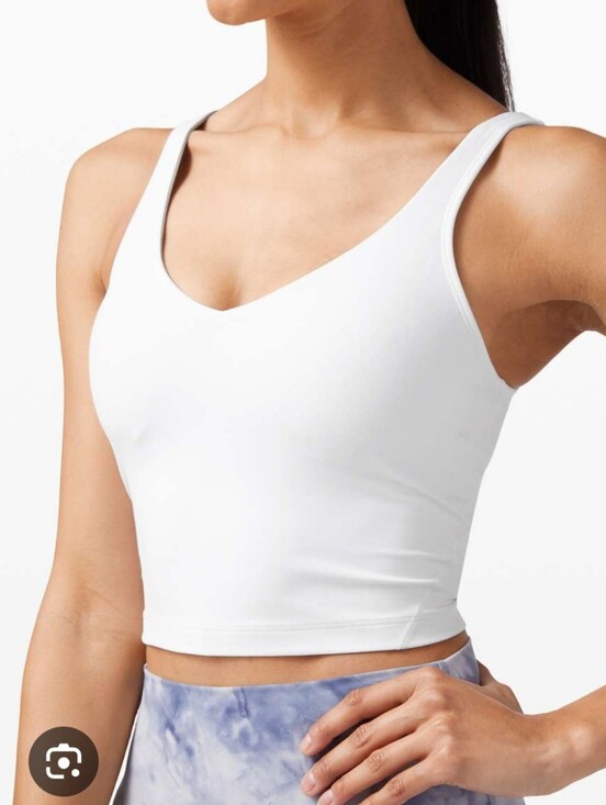 lululemon athletica Tops - lululemon athletica White V-Neck Crop Tank